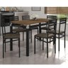 Conjunto de Mesa de Jantar Suzi 6 Cadeiras Isa Preto Fosco Café - Fabrica 1 Móveis - 2