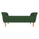 Ver imagem 3 de Calçadeira Recamier Casal 1,50m Londres Veludo Verde - Pallazio