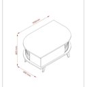 Ver imagem 7 de Conjunto Aparador Estoril e Mesa de Centro Indianapolis Marrom Cinamomo/Off White