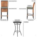 Ver imagem 2 de Mesa Bistrô e 2 Banquetas Roma Preta Corda Náutica Estofado 8 Trama Original