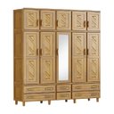 Ver imagem 2 de Guarda-roupa Tripartido 10 Portas 6 Gavetas Berlim Freijó Madeira Pinus - Cavazotto