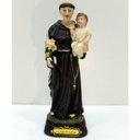 Ver imagem 5 de Estatueta Imagem Santo Antônio de Pádua Resina Enfeite 16cm
