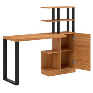 Estante Escrivaninha 1 Porta F17 Freijó/Preto Fosco