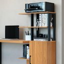 Ver imagem 3 de Estante Escrivaninha 1 Porta F17 Freijó/Preto Fosco