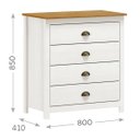 Ver imagem 5 de Conjunto Quarto: Guarda-roupa 10 Portas, Escrivaninha, Cômoda 4 Gavetas Topázio Branco/freijó Madeir