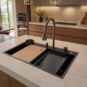 Ver imagem 1 de Cuba para Cozinha Gourmet Miami Nano Black Aço Inox 304 Goldenx