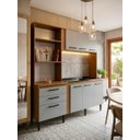 Ver imagem 2 de Cozinha Compacta Sophia 7 Portas 2 Gav Freijó/Cinza Irm Móveis