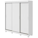 Ver imagem 1 de Guarda Roupa Saion 3 Portas com Pés 1 Porta Glass - Lp - Rei de Casa Branco