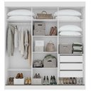 Ver imagem 6 de Guarda Roupa Saion 3 Portas com Pés 1 Porta Glass - Lp - Rei de Casa Branco