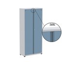 Ver mais imagens de Armário de Aço 2 Portas com Chave 4 Prateleiras AP402 Cinza/Azul Dali