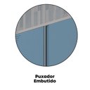 Ver imagem 5 de Armário de Aço 2 Portas com Chave 4 Prateleiras AP402 Cinza/Azul Dali