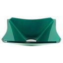 Ver imagem 1 de Cuba De Vidro Quadrada Chanfrada 34Cm Verde