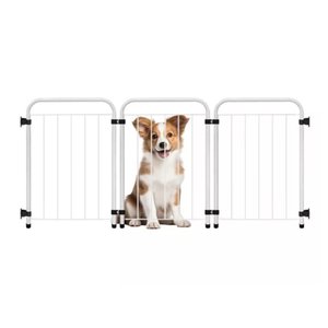 Cercado Portão Delimitador de Espaço para Cães Pequenos Portátil2:branco