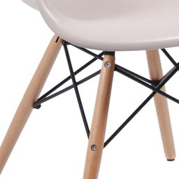 Cadeira Eames Eiffel com Braço Daw em Polipropileno com Base Madeira - 2