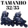 Patins Roller De 4 Rodas Preto + Kit de Proteção Tm: 32/35 - 2