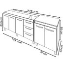 Ver imagem 4 de Balcao Pia 160cm e Multiuso 2 Portas 70cm Savana Off White Mobbs