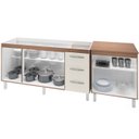 Ver imagem 5 de Balcao Pia 160cm e Multiuso 2 Portas 70cm Savana Off White Mobbs