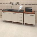 Ver imagem 6 de Balcao Pia 160cm e Multiuso 2 Portas 70cm Savana Off White Mobbs
