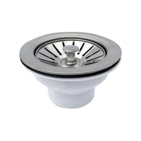 Válvula para Pia Cozinha Americana Escoamento Metal 3.1/2