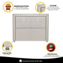Ver imagem 7 de Cabeceira Estofada para Cama Box Casal 140cm Ravena Veludo - Sofa Store:veludo Bege Marfim