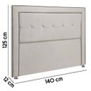 Ver imagem 6 de Cabeceira Estofada para Cama Box Casal 140cm Ravena Veludo - Sofa Store:veludo Bege Marfim