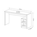 Ver imagem 3 de Mesa Escrivaninha Juvenil ME4130 c/ 2 Gavetas Nogal - Tecno Mobili
