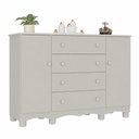 Ver imagem 2 de Cômoda Infantil 125cm 2 Portas e 4 Gavetas Dengo Multimóveis MP4440 - Off White
