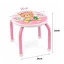 Ver imagem 7 de Banqueta Infantil Cadeira Degrau Multiuso Estudos Lanche Quarto Penteadeira Meninas Rosa