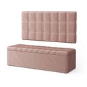 Ver imagem 2 de Kit Painel Rana 140 e Calçadeira Alpha Veludo Aradecor