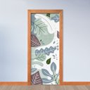 Ver imagem 2 de Adesivo de Porta - Floral Contemporâneo 5