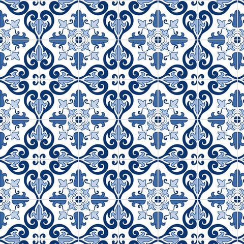 Papel de Parede Decorativo Azulejo Português Clássico 2,5m