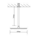 Ver imagem 3 de Ducha Chuveiro Slim Prizi Quadrado 20x20cm Inox 304 Rose de