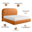 Ver imagem 5 de Cama King Flutuante com Cabeceira 195cm Aura W01 Couríssimo Canela - Lyam Decor