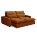 Ver imagem 4 de Sofa 2 Lugares Retrátil Reclinavel 200cm Veludo Terracota Andreza