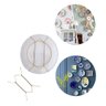 Suporte Gancho Mola Dourada Prato Decorativo Parede Pendurar Sobremesa 12 a 16cm - 3