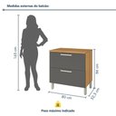 Ver imagem 2 de Balcão de Cozinha com Tampo 1 Porta 1 Gaveta Burguesa Nesher