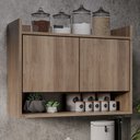 Ver imagem 2 de Armário Aéreo Cozinha Multiuso Cecília 70cm 02 Portas Freijó - Desk Design