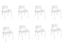 Ver imagem 1 de Kit 8 Cadeiras Infantil Iso, Escola, Base Branco-branco