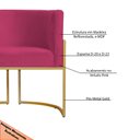 Ver imagem 5 de Kit 2 Poltronas Decorativa Sala de Estar Luana Base Gold Veludo Pink - Montanaris Decor Md Montanari