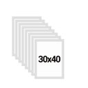 Ver imagem 1 de KIT 8 Molduras 30x40 com Eucatex (MDF) Branca