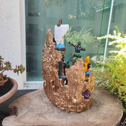 Altar Congá com 12 Orixás de 10 Cm Umbanda Dourado - 4