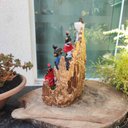 Ver imagem 7 de Altar Congá com 12 Orixás de 10 Cm Umbanda Dourado