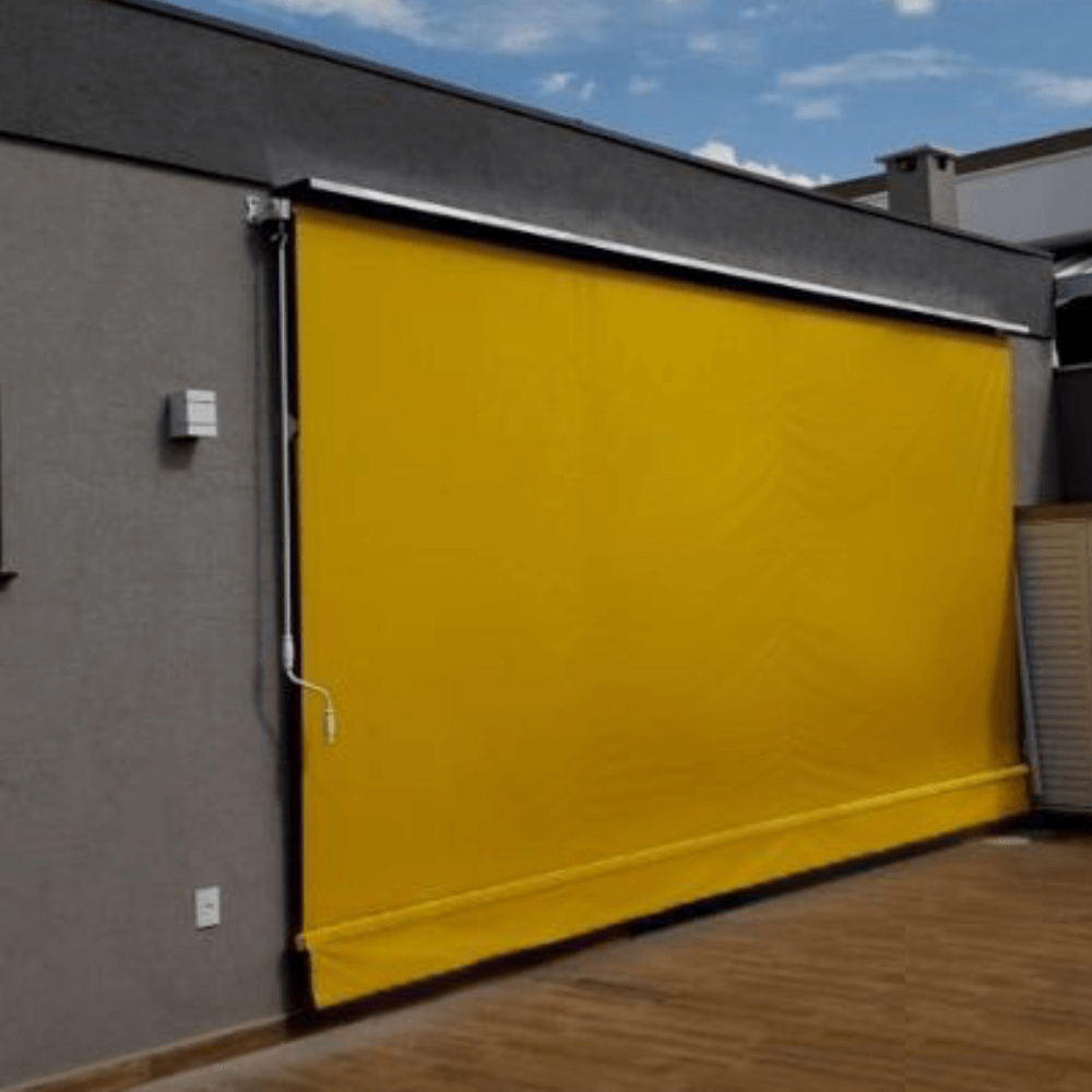 Toldo Cortina Amarelo - 3,30m x 2,90m - kit completo - 1