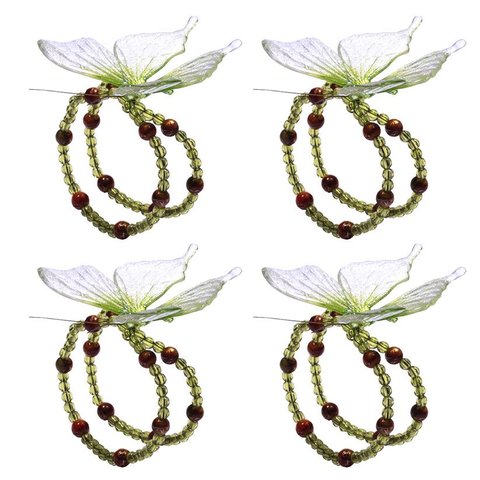 Porta Guardanapo Borboleta 4 Peças Premium Verde