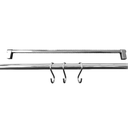Ver imagem 1 de Suporte Barra de Metal de Cozinha 60cm com Ganchos Cromado