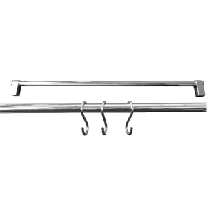 Suporte Barra de Metal de Cozinha 60cm com Ganchos Cromado