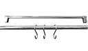 Ver imagem 1 de Suporte Barra de Metal de Cozinha 60cm com Ganchos Cromado