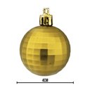 Ver imagem 2 de Bola de Natal Dourada Facetada 4cm - 12 Unidades