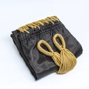 Ver imagem 3 de Rede de Dormir Descanso Nylon Garimpeira Camping Marrom e Dourado