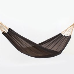 Rede de Dormir Descanso Nylon Garimpeira Camping Marrom e Dourado - 1